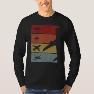 Mannen vliegtuigpiloot t-shirt