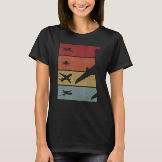 Mannen vliegtuigpiloot t-shirt