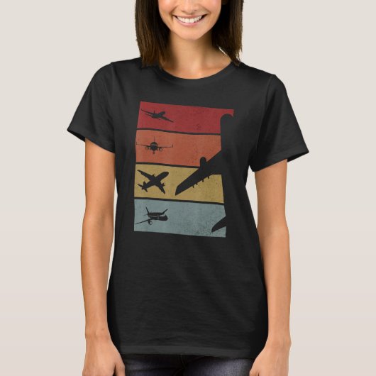 Mannen vliegtuigpiloot t-shirt (Voorkant)