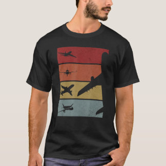 Mannen vliegtuigpiloot t-shirt