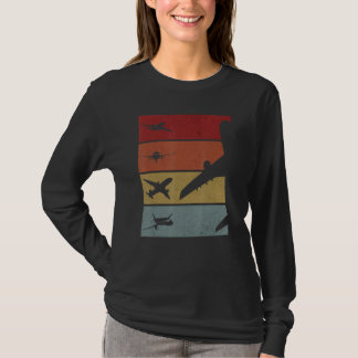 Mannen vliegtuigpiloot t-shirt
