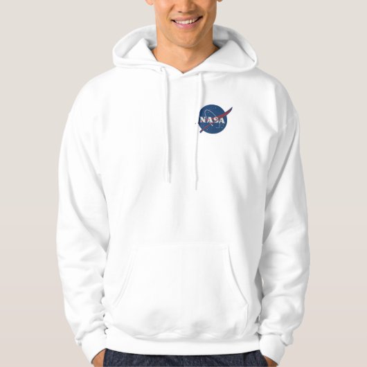 Mannen vlucht Zip jogger met Nasa Logo Hoodie (Voorkant)