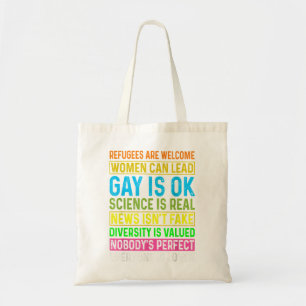 Mannen Vluchtelingen zijn welkom Vrouwen kunnen de Tote Bag