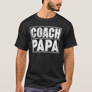 Mannen Voetbal Football Basketbal Coach Papa Fathe T-shirt