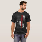 Mannen Voetbal Papa Amerikaanse Vlag Retro Mannen  T-shirt (Voorkant volledig)