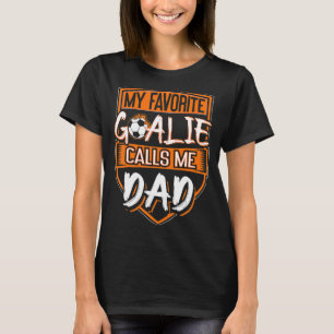 Mannen voetballer Goalie Dad T-shirt