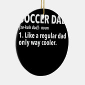 Mannen voetbalvader Voetbal Definitie Keramisch Ornament (Rechts)