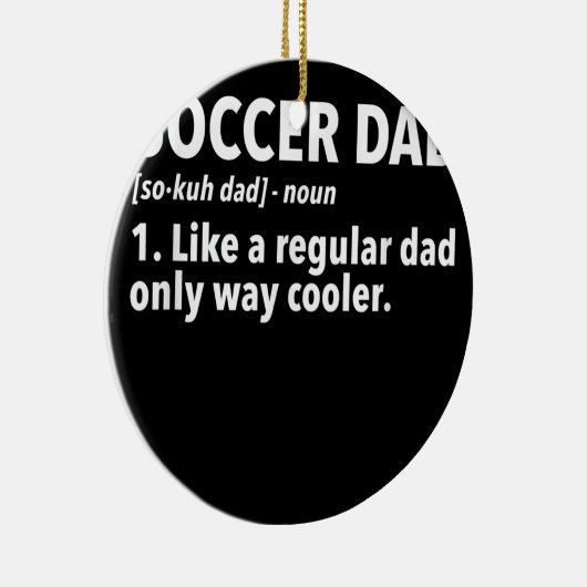 Mannen voetbalvader Voetbal Definitie Keramisch Ornament (Rechts)