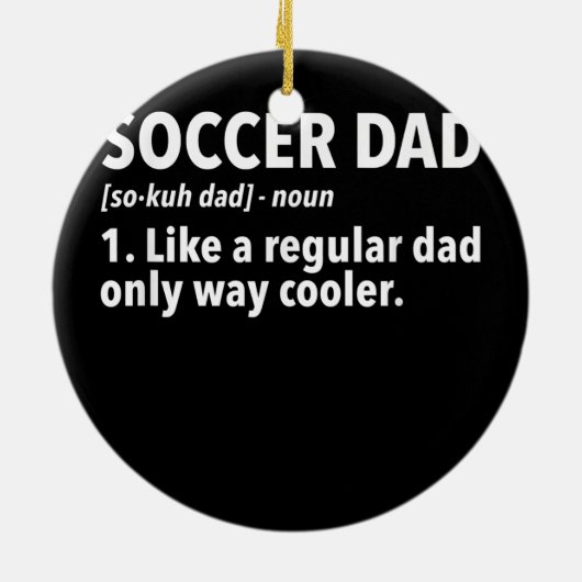 Mannen voetbalvader Voetbal Definitie Keramisch Ornament (Achterkant)