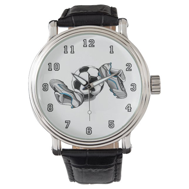 Mannen Voetbalwacht Horloge (Voorkant)