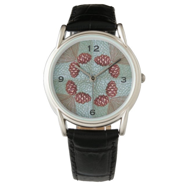 Mannen volgenKijk met pinecones Horloge (Voorkant)
