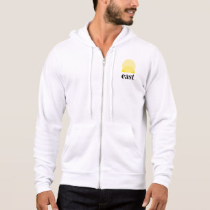 Mannen volledig-Zip Hoodie in Wit