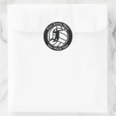 Mannen Volleybal Ronde Sticker (Tas)