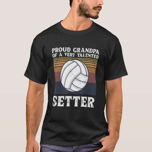 Mannen volleybalteam citeert voor opa van een Voll T-shirt (Voorkant)