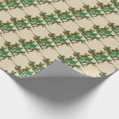 Mannen voor actie Groene Leger Cadeaupapier (Hoek)