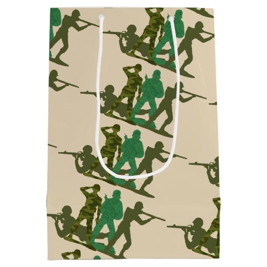 Mannen voor actie Groene Leger Medium Cadeauzakje (Achterkant)