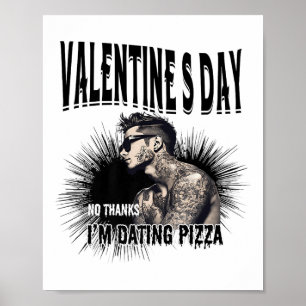 Mannen voor Anti Valentijnsdag geïnkt Man getatoeë Poster