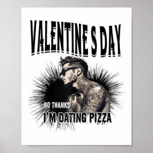 Mannen voor Anti Valentijnsdag geïnkt Man getatoeë Poster