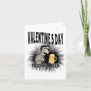 Mannen Voor Anti Valentijnsdag Getatoeëerde Enkele Kaart
