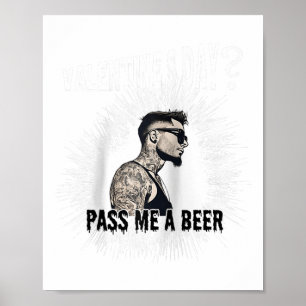 Mannen voor antiValentijnsdag getatoeëerd enkel Ma Poster