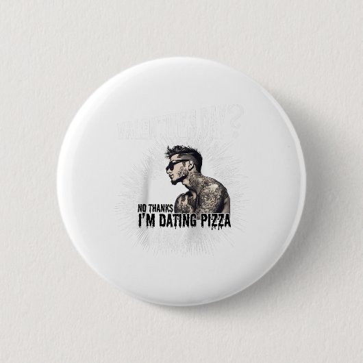 Mannen voor antiValentijnsdag getatoeëerd enkel Ma Ronde Button 5,7 Cm (Voorkant)