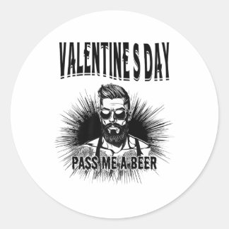 Mannen voor antiValentijnsdag getatoeëerd enkel Ma Ronde Sticker