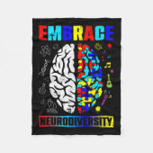 Mannen voor bewustwording van neurodiversiteit Vro Fleece Deken (Voorkant)