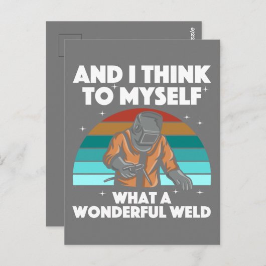 Mannen voor de beste lassen Arc Welder Pipeliner I Briefkaart (Voorkant / Achterkant)