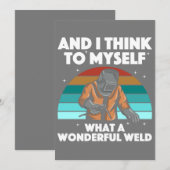 Mannen voor de beste lassen Arc Welder Pipeliner I Feestdagenkaart (Voorkant / Achterkant)