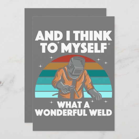 Mannen voor de beste lassen Arc Welder Pipeliner I Feestdagenkaart (Voorkant / Achterkant)