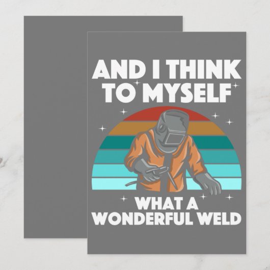 Mannen voor de beste lassen Arc Welder Pipeliner I Kaart (Voorkant / Achterkant)