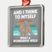 Mannen voor de beste lassen Arc Welder Pipeliner I Metalen Ornament (Links)