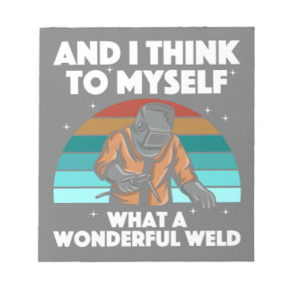 Mannen voor de beste lassen Arc Welder Pipeliner I Notitieblok