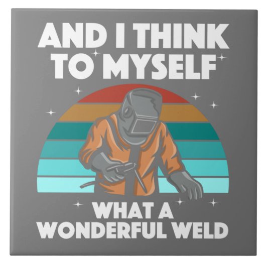 Mannen voor de beste lassen Arc Welder Pipeliner I Tegeltje (Voorkant)