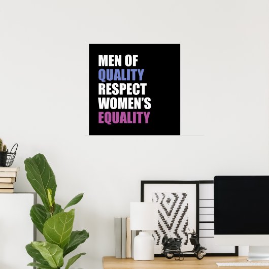 "Mannen voor de eerbiediging van de gelijkheid van Poster (Thuiskantoor)