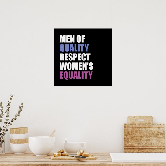 "Mannen voor de eerbiediging van de gelijkheid van Poster (Keuken)