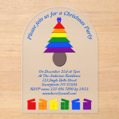 Mannen voor de regenboog en Cadeaus Aangepast Acryl Uitnodigingen (Voorkant)