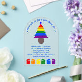 Mannen voor de regenboog en Cadeaus Aangepast Acryl Uitnodigingen (Insitu (Huwelijk))