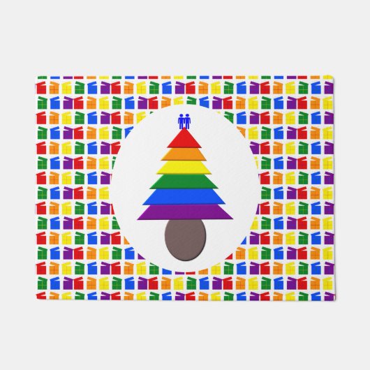 Mannen voor de regenboogvisserij en Cadeaus Deurmat (Voorkant)