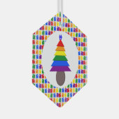 Mannen voor de regenboogvisserij en Cadeaus Glas Ornament (Voorkant Rechts)