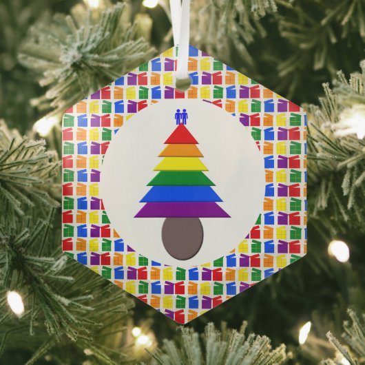 Mannen voor de regenboogvisserij en Cadeaus Glas Ornament (Insitu)