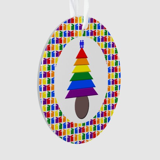 Mannen voor de regenboogvisserij en Cadeaus Ornament (voorkant)