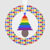 Mannen voor de regenboogvisserij en Cadeaus Ornament (achterkant)