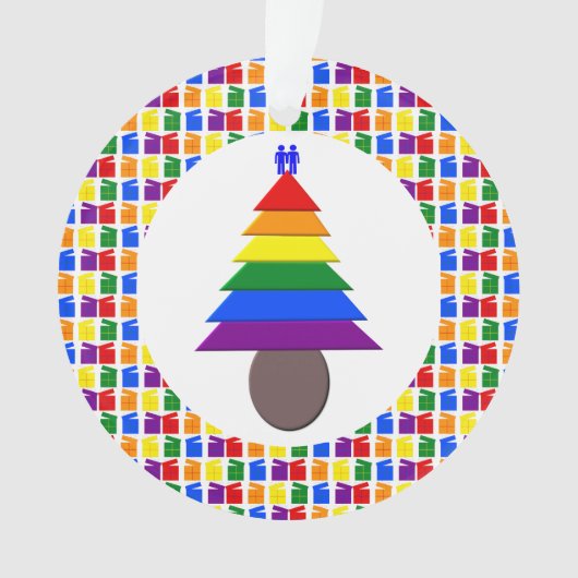 Mannen voor de regenboogvisserij en Cadeaus Ornament (voorkant)