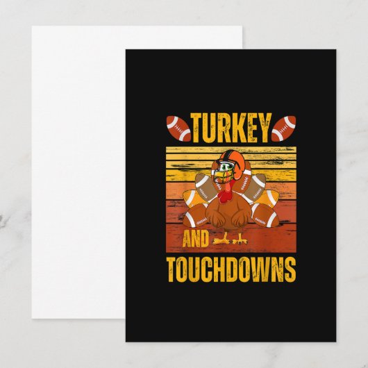 Mannen voor de Thanksgiving van Footballs in Turki Kaart (Voorkant / Achterkant)