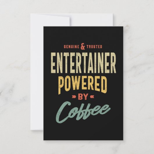 Mannen voor de titel van entertainerwerk RSVP kaartje (Voorkant)