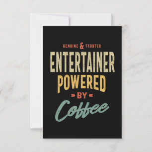 Mannen voor de titel van entertainerwerk RSVP kaartje