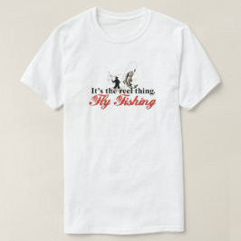 Mannen voor de visserij met de hengel t-shirt