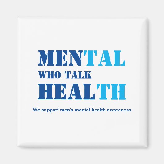 Mannen voor geestelijke gezondheid die HEAL GEBRUI Magneet (Voorkant)