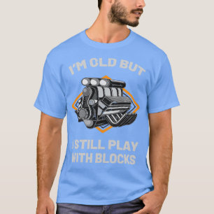 Mannen voor het blokkeren van mechanische racemoto t-shirt